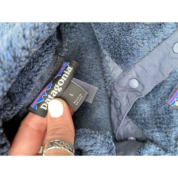 Patagonia Re-Tool Snap-T Pullover Plush Navy Blue- Women's Size Large, MSRP $119 - Picture 7 of 13